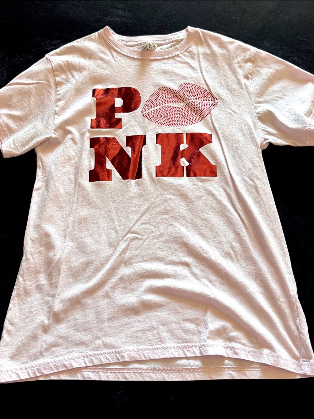 PINK Victoria's Secret Light Pink Campus Cotton Tee - Valentine's day